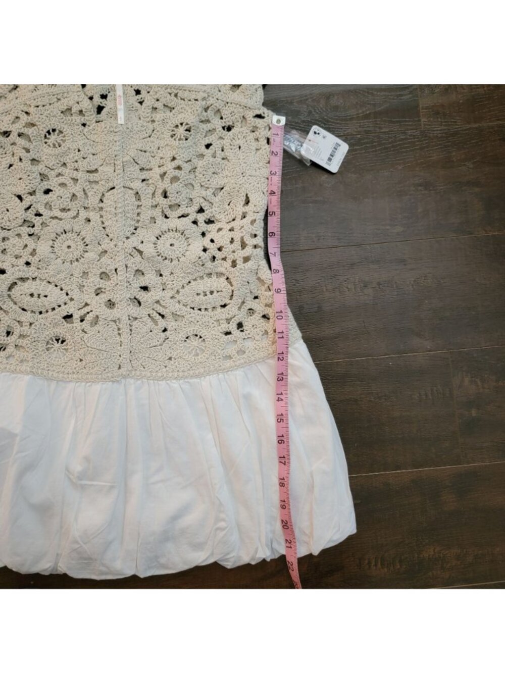 Free People Kinsley Crochet Mini Dress Boho Chic Hippie Retro Feminine Womens S - Picture 8 of 8